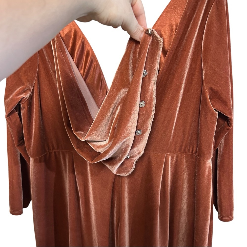 Anthropologie jenny yoo 20 Ryland open back velvet bridesmaid dress maxi long - Picture 9 of 13